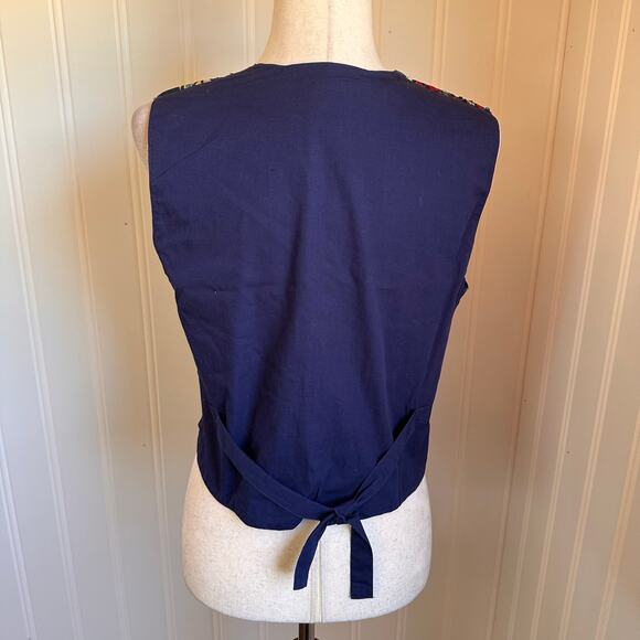 Vintage 90s Twee Beaded Vest S - Picture 6 of 7